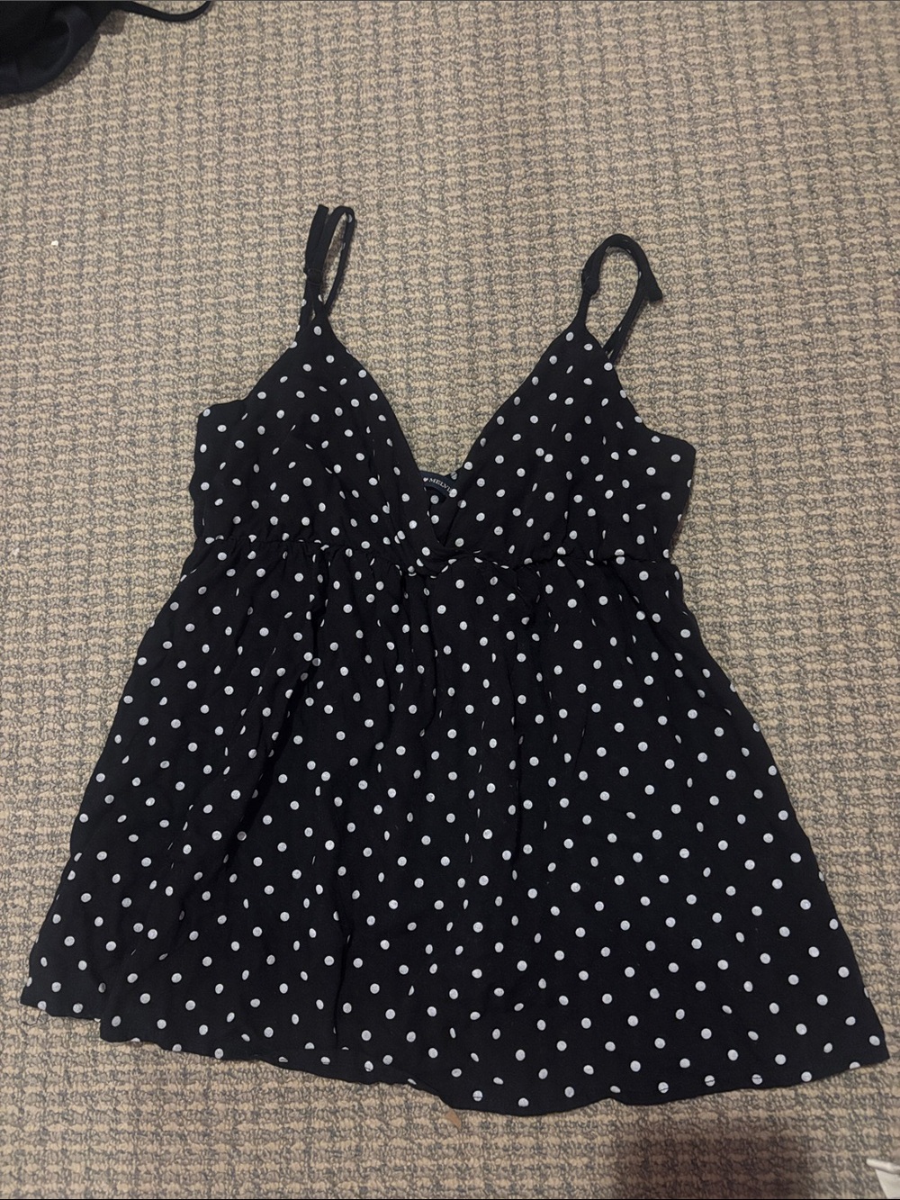 Brandy Melville babydoll polka dot top - like new
